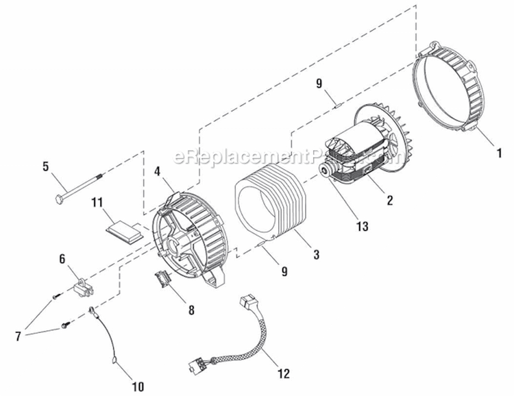 Alternator Diagram and Parts List for 030242-0  Briggs and Stratton Generator